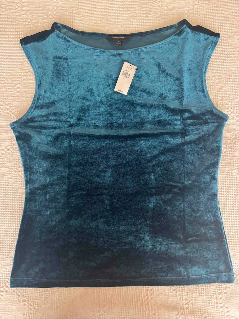 Banana Republic Teal Velvet Sleeveless Shell